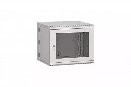 Шкаф настенный разборный трёхсекционный (откидной) МИКсистем 19" 9U 600x500  дверь перфорация
